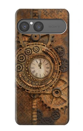 S3401 クロックギア スチームパンク Clock Gear Streampunk Sony Xperia 10 VII バックケース、フリップケース・カバー