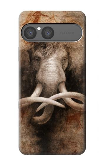 S3427 マンモス古代の洞窟芸術 Mammoth Ancient Cave Art Sony Xperia 10 VII バックケース、フリップケース・カバー