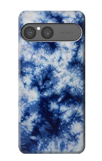 S3439 インディゴタイダイ Fabric Indigo Tie Dye Sony Xperia 10 VII バックケース、フリップケース・カバー