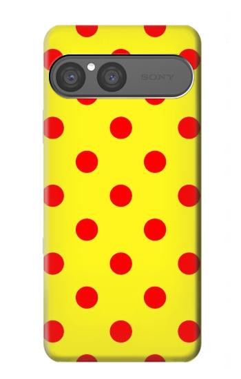 S3526 赤い水玉 Red Spot Polka Dot Sony Xperia 10 VII バックケース、フリップケース・カバー