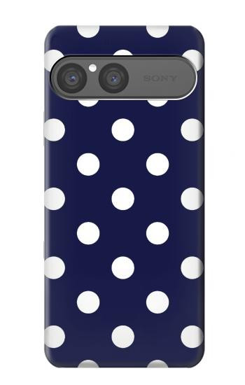 S3533 ブルーの水玉 Blue Polka Dot Sony Xperia 10 VII バックケース、フリップケース・カバー