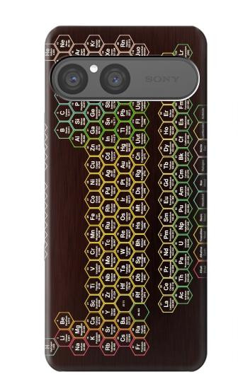 S3544 ネオンハニカム周期表 Neon Honeycomb Periodic Table Sony Xperia 10 VII バックケース、フリップケース・カバー
