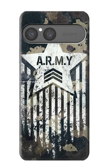 S3666 陸軍迷彩迷彩 Army Camo Camouflage Sony Xperia 10 VII バックケース、フリップケース・カバー