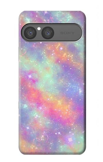 S3706 パステルレインボーギャラクシーピンクスカイ Pastel Rainbow Galaxy Pink Sky Sony Xperia 10 VII バックケース、フリップケース・カバー