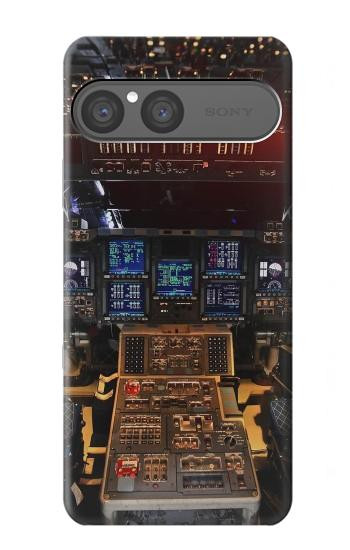 S3836 飛行機のコックピット Airplane Cockpit Sony Xperia 10 VII バックケース、フリップケース・カバー