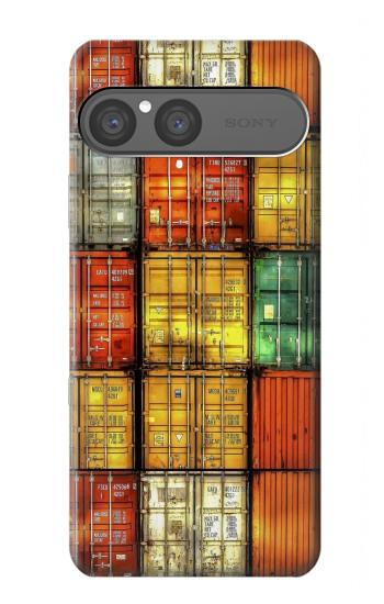 S3861 カラフルなコンテナ ブロック Colorful Container Block Sony Xperia 10 VII バックケース、フリップケース・カバー