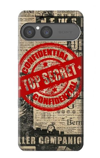 S3937 テキスト トップ シークレット アート ヴィンテージ Text Top Secret Art Vintage Sony Xperia 10 VII, 10 VIII バックケース、フリップケース・カバー