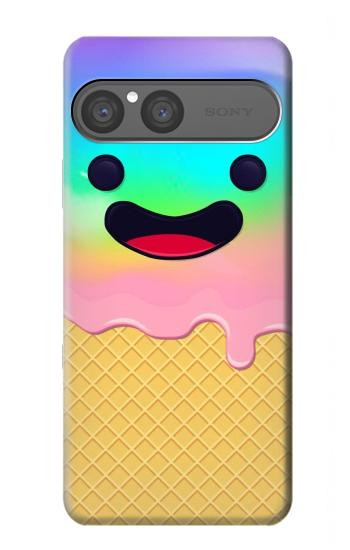 S3939 アイスクリーム キュートな笑顔 Ice Cream Cute Smile Sony Xperia 10 VII バックケース、フリップケース・カバー