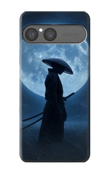 S4034 侍の月夜 Samurai Moon Night Sony Xperia 10 VII, 10 VIII バックケース、フリップケース・カバー