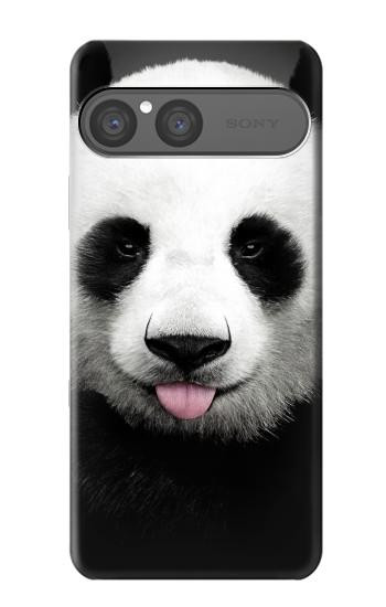 S4049 舌を出した可愛いパンダ Cute Panda Stick Out Tongue Sony Xperia 10 VII バックケース、フリップケース・カバー