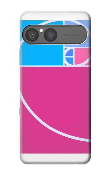 S4076 黄金比フィボナッチ螺旋 Golden Ratio Fibonacci Spiral Sony Xperia 10 VII バックケース、フリップケース・カバー