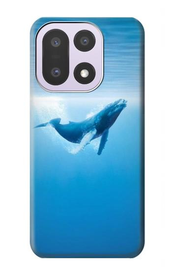 S0843 シロナガスクジラ Blue Whale OnePlus 15 バックケース、フリップケース・カバー