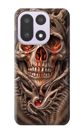 S1675 頭蓋骨の血のタトゥー Skull Blood Tattoo OnePlus 15 バックケース、フリップケース・カバー