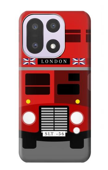S2058 英国のダブルデッカーバスミニマリスト England British Double Decker Bus Minimalist OnePlus 15 バックケース、フリップケース・カバー