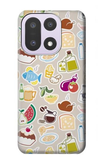 S2321 飲食パターン Food and Drink Seamless OnePlus 15 バックケース、フリップケース・カバー