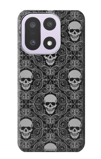 S2371 スカルヴィンテージモノクロのパターン Skull Vintage Monochrome Pattern OnePlus 15 バックケース、フリップケース・カバー