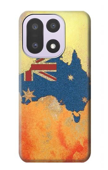 S2494 オーストラリア国旗地図ロックテクスチャ Australia Flag Map Rock Texture OnePlus 15 バックケース、フリップケース・カバー