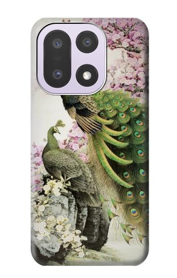 S2773 ピーコック中国の絵画 Peacock Chinese Brush Painting OnePlus 15 バックケース、フリップケース・カバー