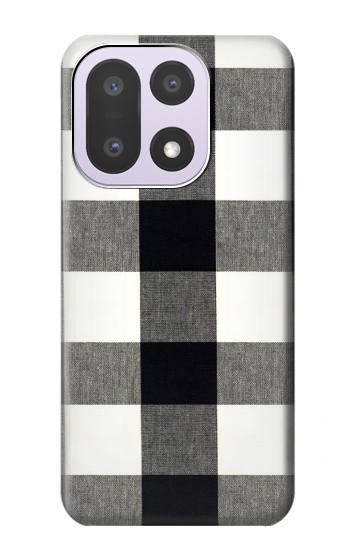 S2842 ブラックとホワイトバッファローチェック柄 Black and White Buffalo Check Pattern OnePlus 15 バックケース、フリップケース・カバー