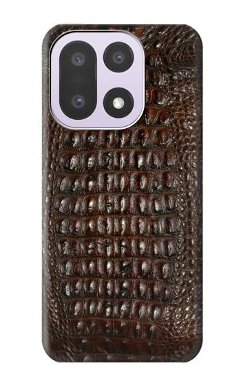 S2850 アリゲータースキングラフィック Brown Skin Alligator Graphic Printed OnePlus 15 バックケース、フリップケース・カバー
