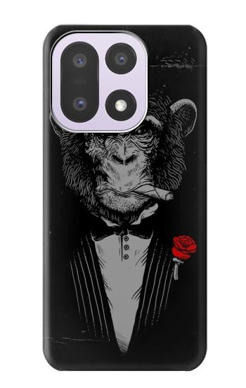 S3167 面白いマフィア猿 Funny Gangster Mafia Monkey OnePlus 15 バックケース、フリップケース・カバー
