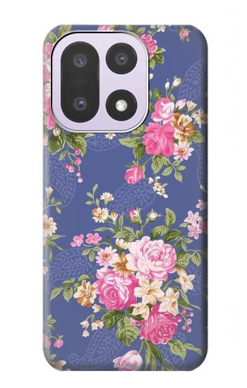 S3265 ヴィンテージ花柄 Vintage Flower Pattern OnePlus 15 バックケース、フリップケース・カバー