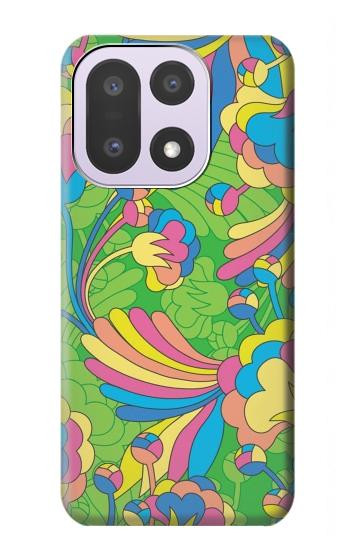 S3273 フラワーラインアートパターン Flower Line Art Pattern OnePlus 15 バックケース、フリップケース・カバー