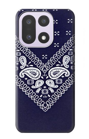 S3357 ネイビーブルーバンダナパターン Navy Blue Bandana Pattern OnePlus 15 バックケース、フリップケース・カバー