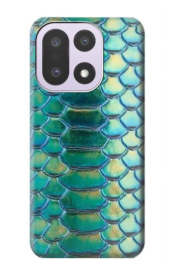 S3414 緑のヘビの鱗 グラフィックプリント Green Snake Scale Graphic Print OnePlus 15 バックケース、フリップケース・カバー