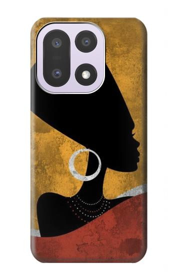 S3453 アフリカの女王ネフェルティティ African Queen Nefertiti Silhouette OnePlus 15 バックケース、フリップケース・カバー