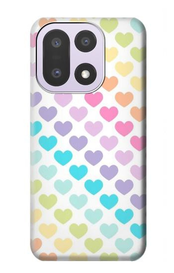 S3499 カラフルなハート柄 Colorful Heart Pattern OnePlus 15 バックケース、フリップケース・カバー