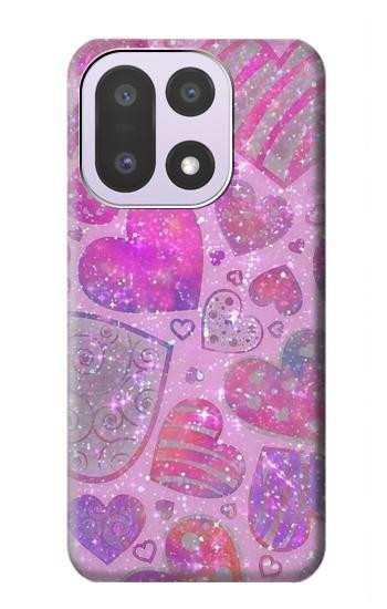 S3710 ピンクのラブハート Pink Love Heart OnePlus 15 バックケース、フリップケース・カバー