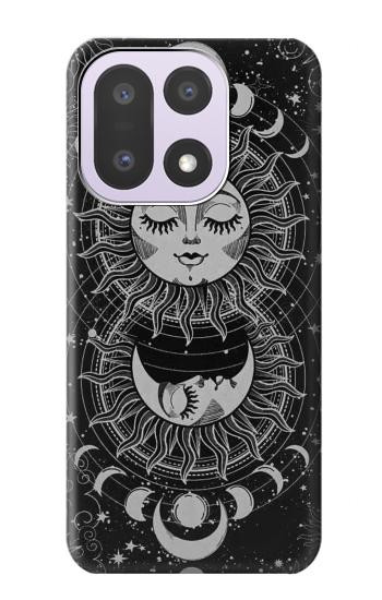 S3854 神秘的な太陽の顔三日月 Mystical Sun Face Crescent Moon OnePlus 15 バックケース、フリップケース・カバー