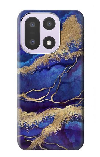 S3906 ネイビー ブルー パープル マーブル Navy Blue Purple Marble OnePlus 15 バックケース、フリップケース・カバー