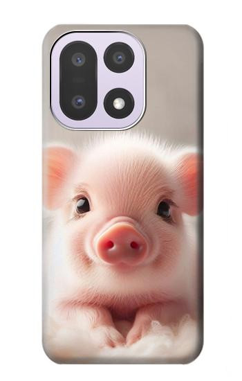 S3979 かわいい赤ちゃんブタ Cute Baby Pig OnePlus 15 バックケース、フリップケース・カバー