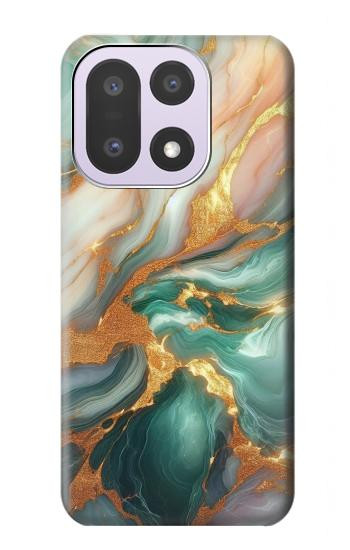 S3993 緑の大理石 金の静脈 Green Marble Gold Veins OnePlus 15 バックケース、フリップケース・カバー