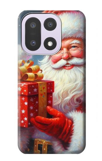 S4029 クリスマス 笑顔のサンタクロース ギフトボックス Xmas Smiling Santa Claus Gift Box OnePlus 15 バックケース、フリップケース・カバー