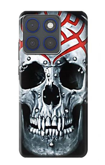 S0223 吸血鬼 スカル タトゥー Vampire Skull Tattoo Motorola Edge 70 バックケース、フリップケース・カバー