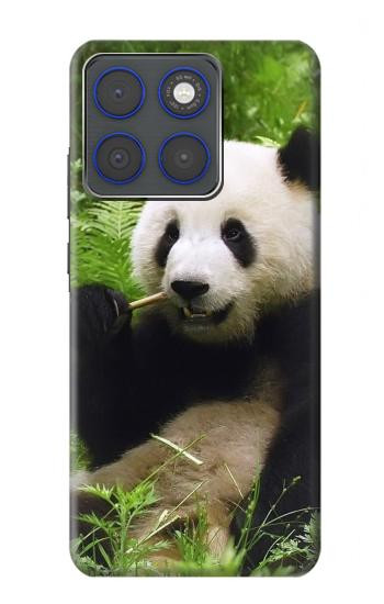 S1073 パンダは食べるのが楽しみ Panda Enjoy Eating Motorola Edge 70 バックケース、フリップケース・カバー