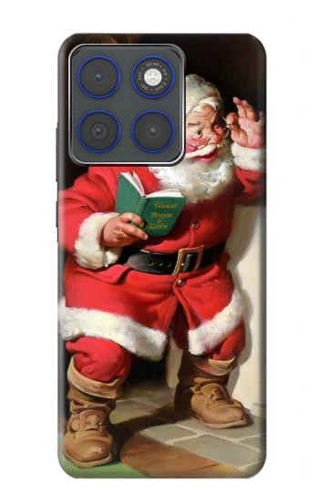 S1417 サンタクロースメリークリスマス Santa Claus Merry Xmas Motorola Edge 70 バックケース、フリップケース・カバー