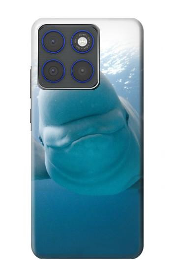 S1801 ベルーガ スマイルクジラ Beluga Whale Smile Whale Motorola Edge 70 バックケース、フリップケース・カバー