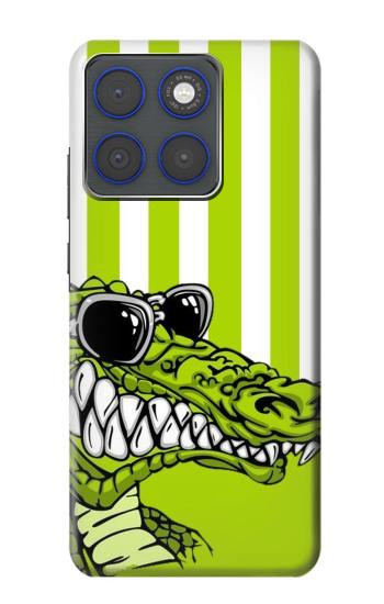 S2323 楽しい グリーンアリゲータークロコダイル Funny Green Alligator Crocodile Motorola Edge 70 バックケース、フリップケース・カバー