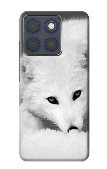 S2569 ホワイト北極キツネ White Arctic Fox Motorola Edge 70 バックケース、フリップケース・カバー