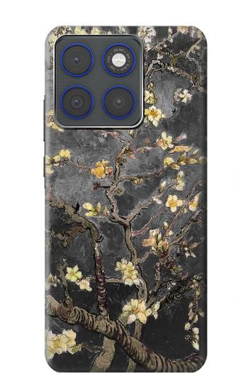 S2664 黒開花アーモンドの木 フィンセント・ファン・ゴッホ Black Blossoming Almond Tree Van Gogh Motorola Edge 70 バックケース、フリップケース・カバー