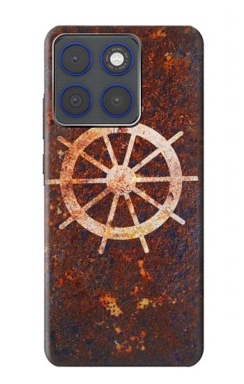 S2766 船 ホイール 錆 Ship Wheel Rusty Texture Motorola Edge 70 バックケース、フリップケース・カバー