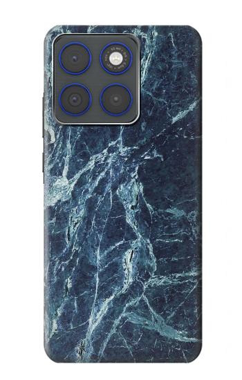 S2799 ライトブルーマーブルストーン グラフィックプリント Light Blue Marble Stone Texture Printed Motorola Edge 70 バックケース、フリップケース・カバー