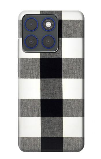 S2842 ブラックとホワイトバッファローチェック柄 Black and White Buffalo Check Pattern Motorola Edge 70 バックケース、フリップケース・カバー