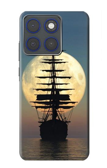 S2897 海賊船 ムーン・ナイト Pirate Ship Moon Night Motorola Edge 70 バックケース、フリップケース・カバー