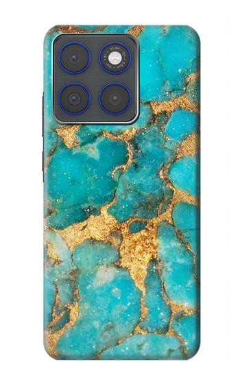 S2906 アクアターコイズ宝石グラフィックプリント Aqua Turquoise Stone Motorola Edge 70 バックケース、フリップケース・カバー