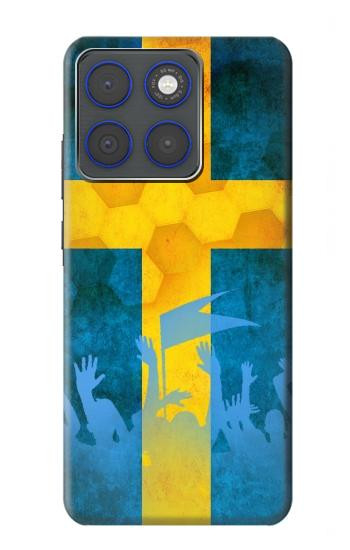 S2990 スウェーデンサッカー Sweden Football Soccer Flag Motorola Edge 70 バックケース、フリップケース・カバー